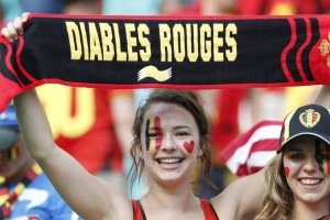 L'euforia di una tifosa belga: ne ha tutti i motivi