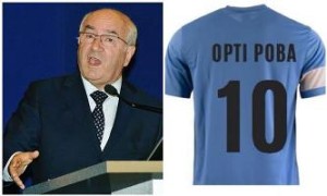 L'ironia del web si scatena: Tavecchio e la maglia di Opti Poba