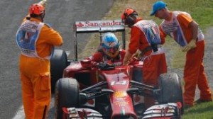 Il mesto ritiro di Alonso al 29° giro del GP di Monza