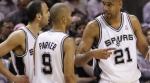 Il trio delle meraviglie degli Spurs: Ginobili, Parker e Duncan