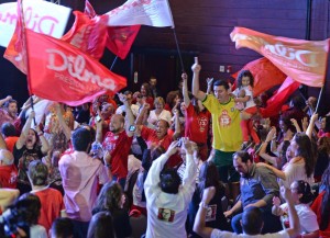 L'entusiasmo dei sostenitori di Dilma