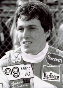 L'ex pilota di F1 Andrea De Cesaris