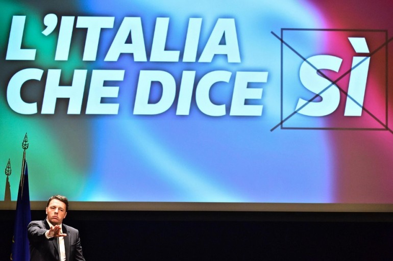 Renzi: spacchettamento? Niente referendum à la carte
